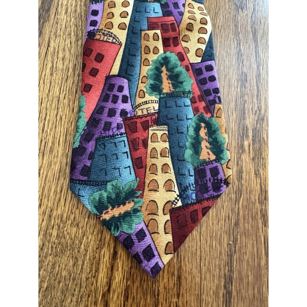 Vintage J Garcia Silk Tie Grateful Dead New York NY Collectors Ed Green Label
